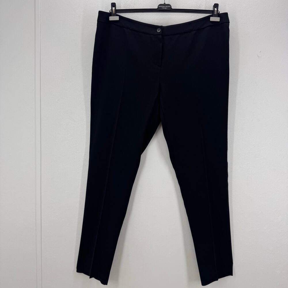 NWT Marina Rinaldi Black Rumba Long Straight Leg Pant sz US 22 Neutral Career